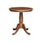 International Concepts Round 30 in Round Top Pedestal Table, 29.1 inHeight, Distressed Oak, 30 W, 30 L, 29.1 in H, Wood K42-30RT - alternate 1
